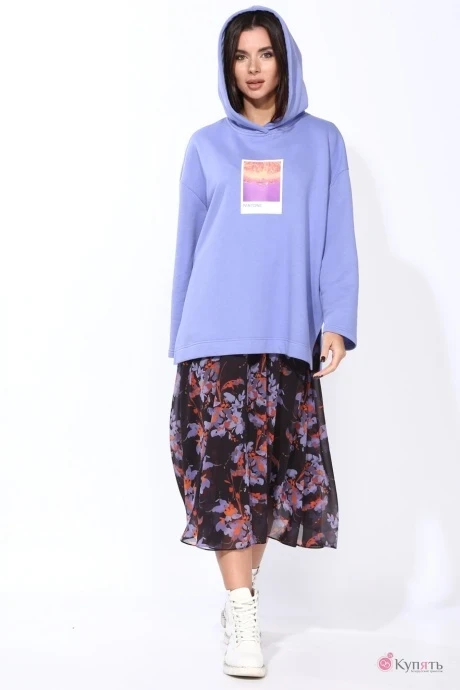 Юбочный костюм Faufilure С1328 сиреневый #1