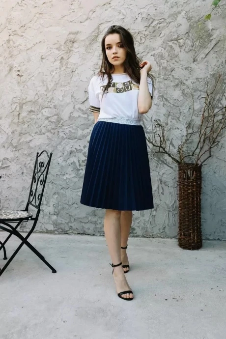 Юбка SandyNa 130227 темно-синий #1