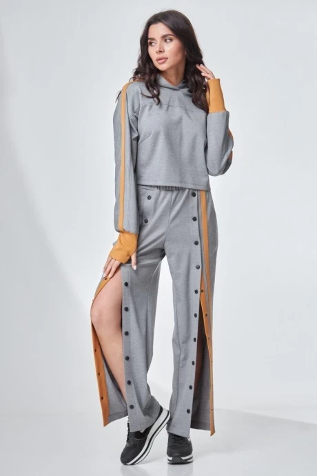 Брючный костюм Angelina&Сompany 694 серый двойка #1