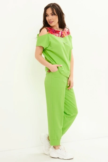 Брючный костюм Магия Моды 2081 салатовый #1