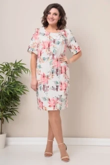 Платье Moda-Versal 2063 жаккард молочный