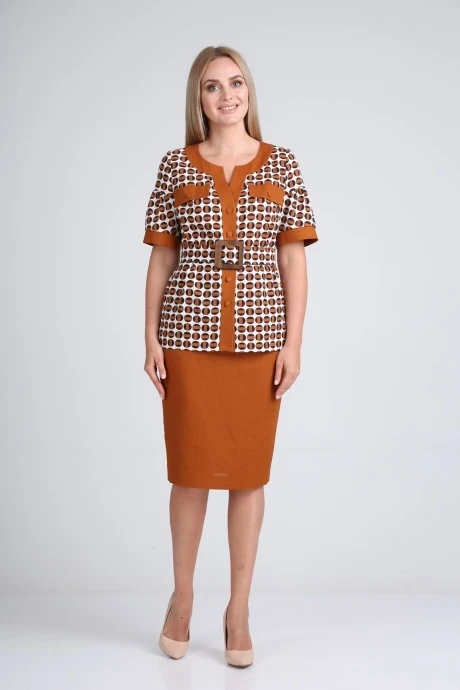 Юбочный костюм Gamma&Gracia 466 корица двойка #1