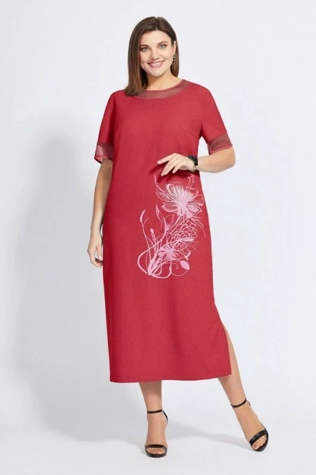 Платье Милора Стиль 1003 кирпич #1