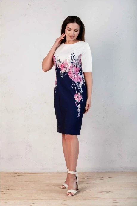 Платье MisLana 728 цветы #1