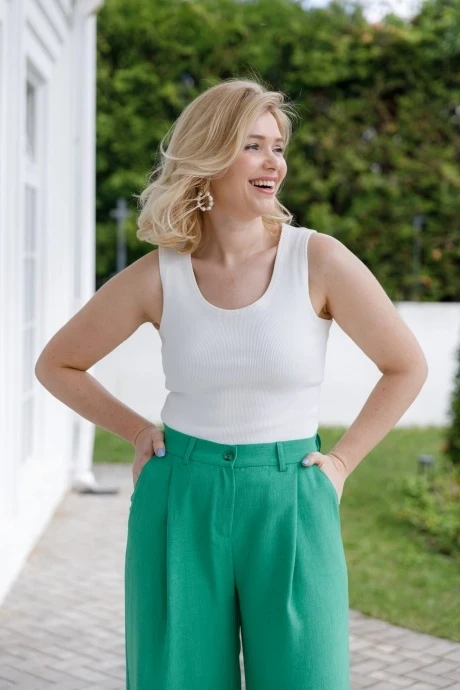 Женская майка из хлопка Ivera Collection 5063 молочный #1