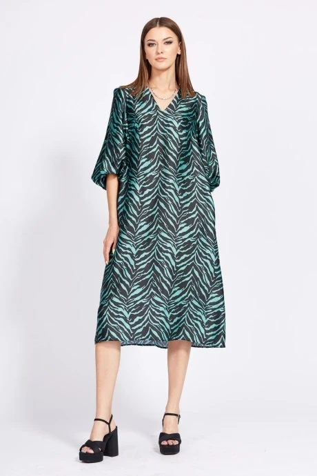 Платье EOLA 2286 изумруд с рисунком #1