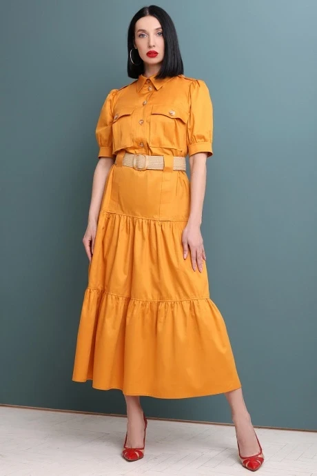Платье *Распродажа Мода-Юрс 2675 горчица #1