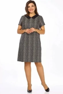 Платье Lady Style Classic 1749/5 Темно-синий с бежевым