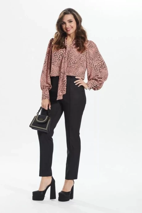 Брюки MALI 322-075 черный в полоску #1