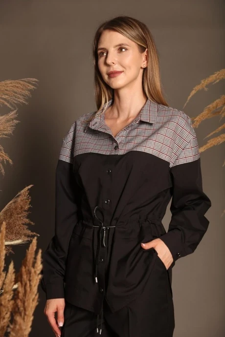 Рубашка LM ДВ2212 Чёрный, серый #1