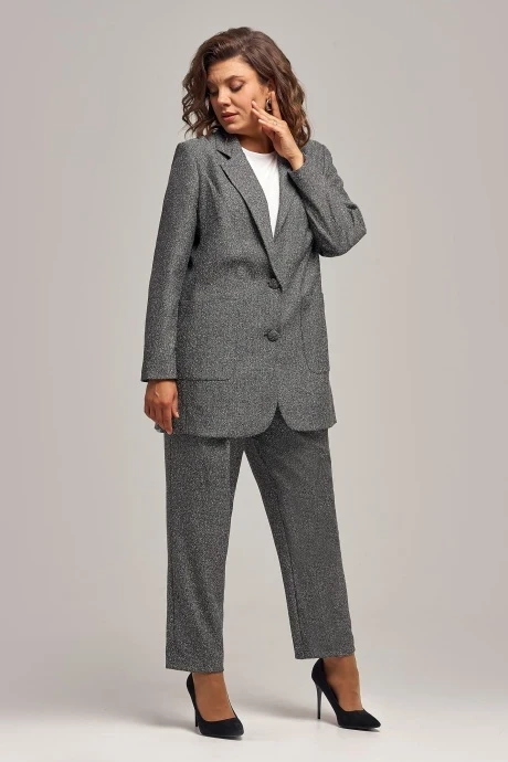 Брючный костюм Ива 1411 серый двойка #1