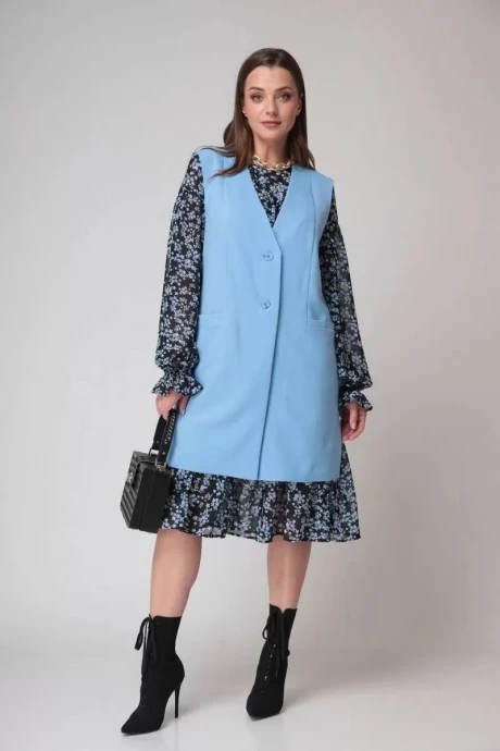 Костюм с платьем Aleza 1062.1 голубой двойка #1