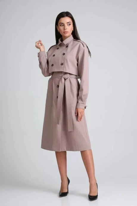 Костюм с платьем Такка плюс 21-125 какао двойка #1