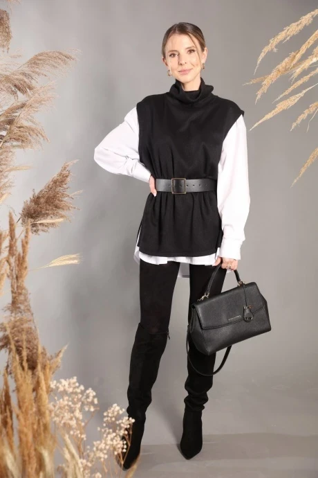 Брючный костюм LM РЖ2010 Чёрный, белый двойка #1