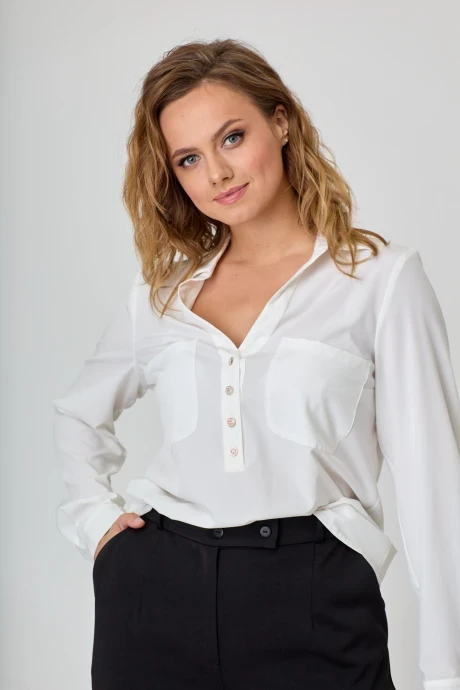 Блузка Anelli 409 молочный #1