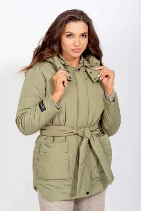 Утепленная стеганая куртка MisLana С848 фисташка #1