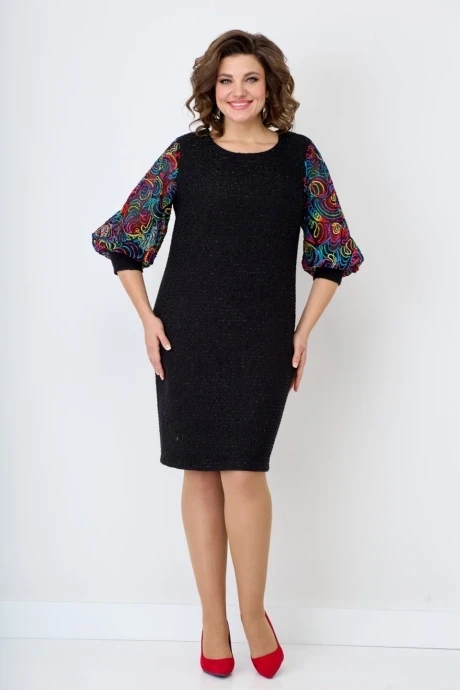 Вечернее платье с сеткой SolomeaLux 253С черный #1