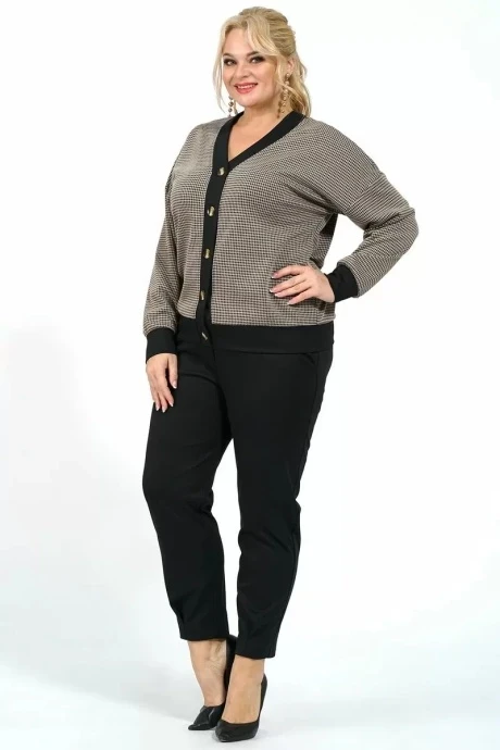 Брючный костюм Медея и К 2187 кофейно-черный двойка #1