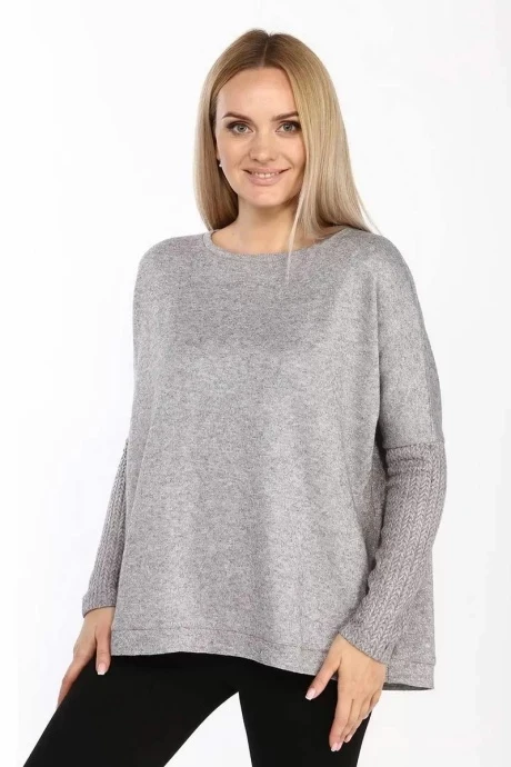 Джемпер (кофта) *Распродажа FloVia 1035 cеребристый блеск #1