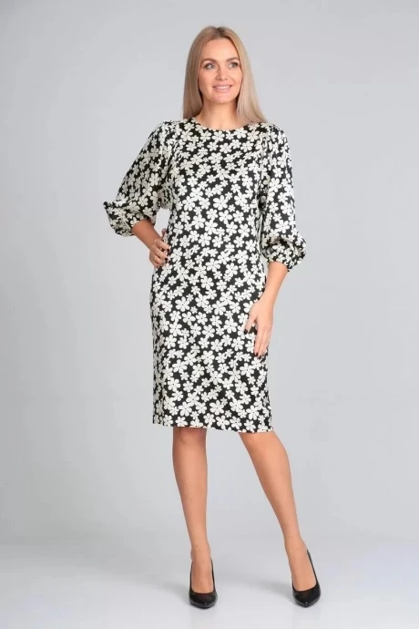 Платье Gamma&Gracia 431 чёрно-белый ромашка #1
