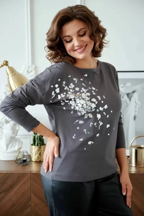 Джемпер (кофта) *Распродажа Rumoda 2037/4 гафит дл/р #1