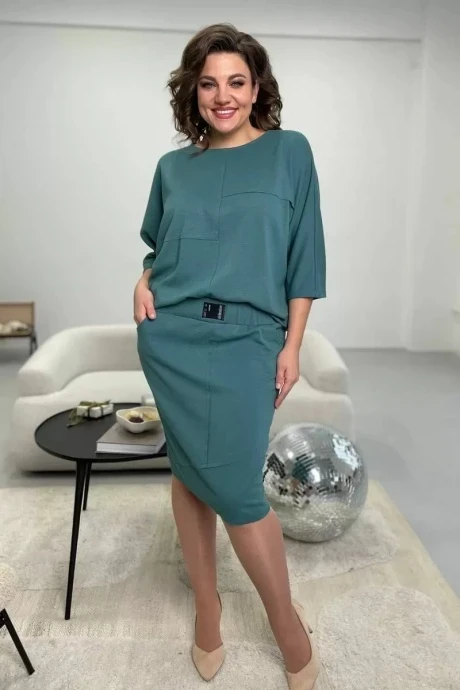 Юбочный костюм Rumoda 2093 бирюза двойка #1