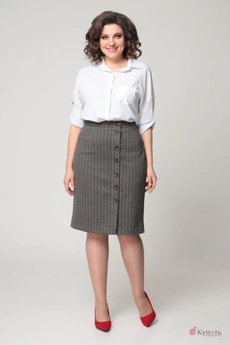 Юбка *Распродажа Swallow 512 Клетка «капучино» #1