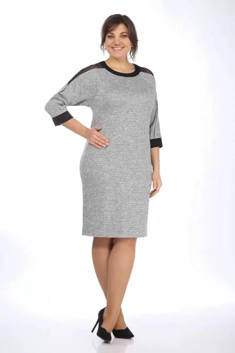 Платье Lady Style Classic 1711 Серый с черным #1