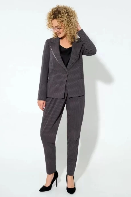 Брючный костюм Euromoda 443 серый двойка #1