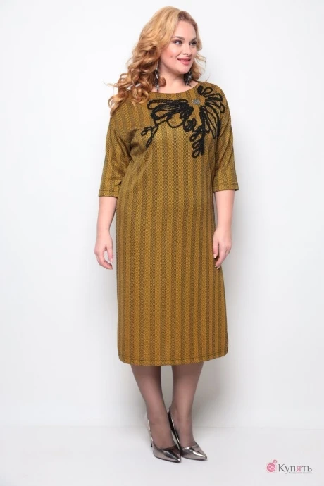 Платье *Распродажа Michel Chic 2076 горчичный #1