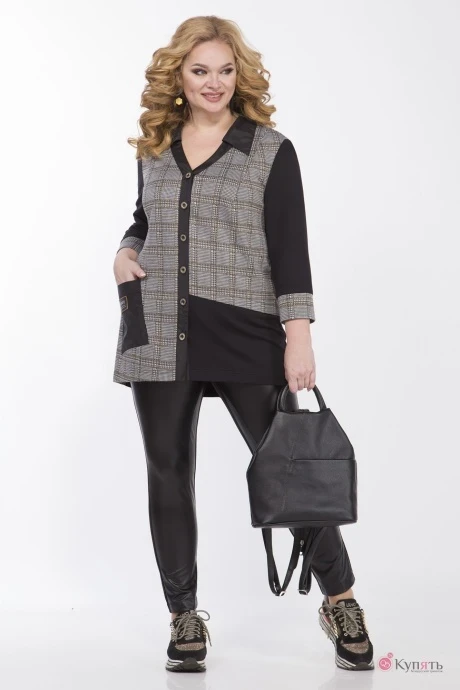 Рубашка *Распродажа Matini 4.1269 Клетка+черный #1