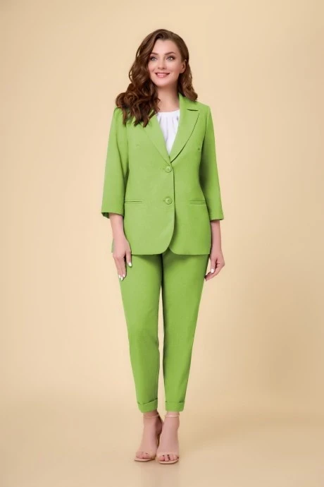Брючный костюм Дали 3533К салатовый двойка #1