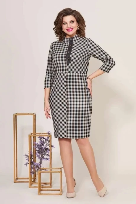 Платье Mira Fashion 5200 мелкая клетка #1