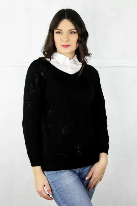 Джемпер (кофта) Полесье С1004-200С2126-Д43 черный антрацит (рост 170, 176) #1