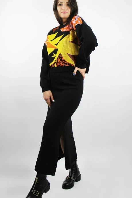 Юбочный костюм Полесье С0112-190С8622-Д43 черный (рост 158, 164) двойка #1