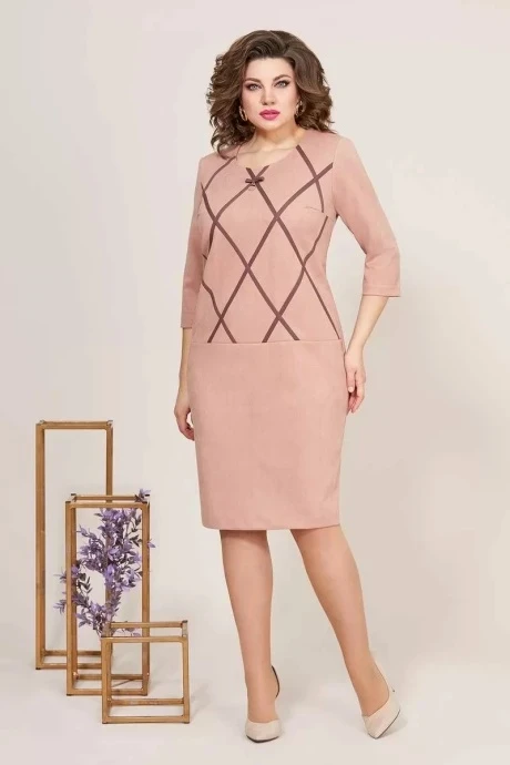 Платье Mira Fashion 5210 пудра #1