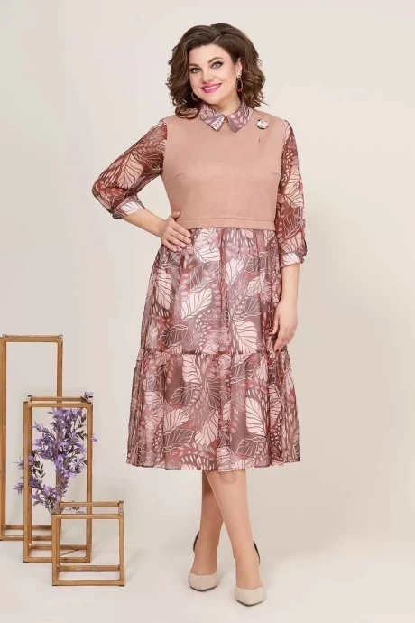 Платье Mira Fashion 5211-2 розовый #1