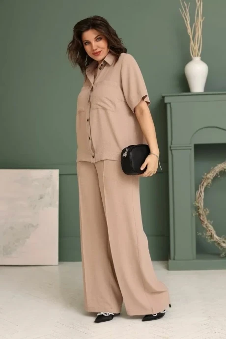 Брючный костюм BegiModa 3020 кэмэл #1