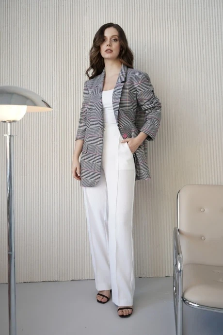 Брючный костюм BARBARA 165 двойка клетка+белый #1