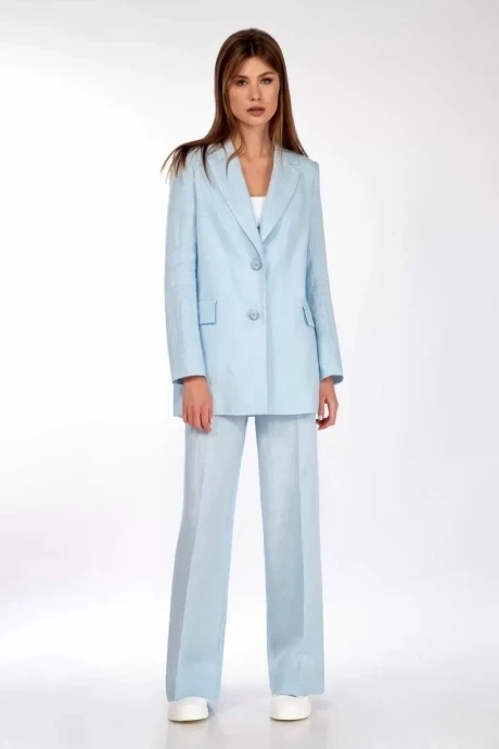 Брючный костюм DAVA 157 голубой двойка #1