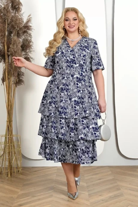 Платье Нинель Шик 5952 розы #1