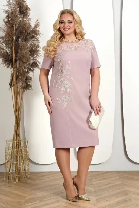 Платье Нинель Шик 7411 пудра #1