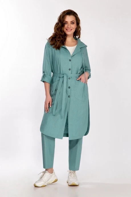 Брючный костюм ЛаКона 11436 лазурный двойка #1