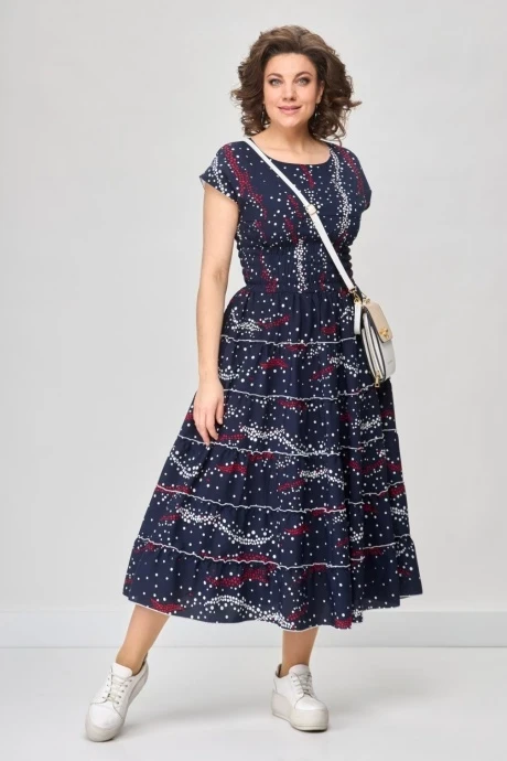 Платье из вискозы SolomeaLux 947В темно-синий #1