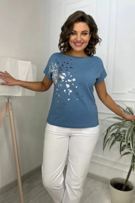 Футболка *Распродажа Rumoda 2037 к.р. Голубой #1