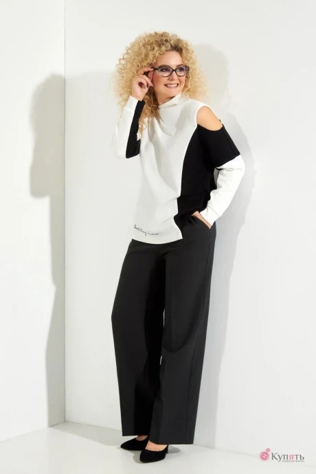 Джемпер (кофта) *Распродажа Euromoda 392 белый #1