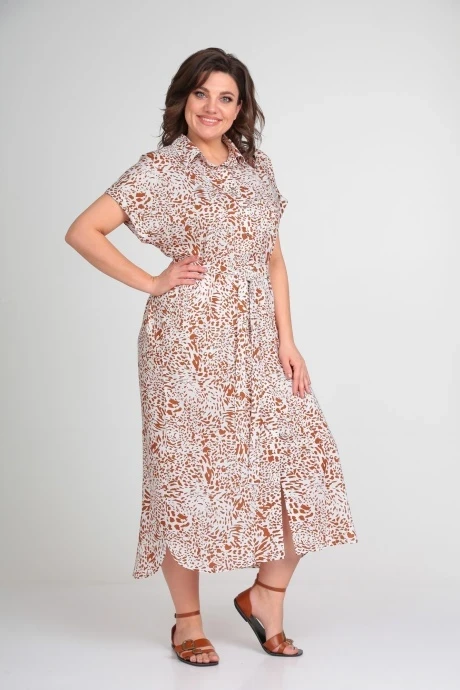 Платье Michel Chic 993/1 белый, леопардовый принт #1