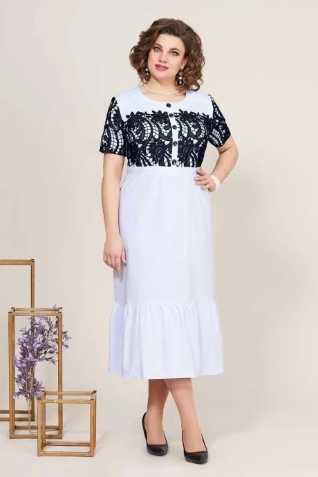 Платье Mira Fashion 5246 белый+черный #1