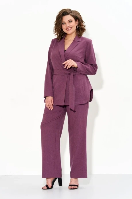 Брючный костюм Ива 1203 баклажан #1