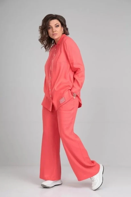 Брючный костюм Мублиз 037 двойка коралл #1